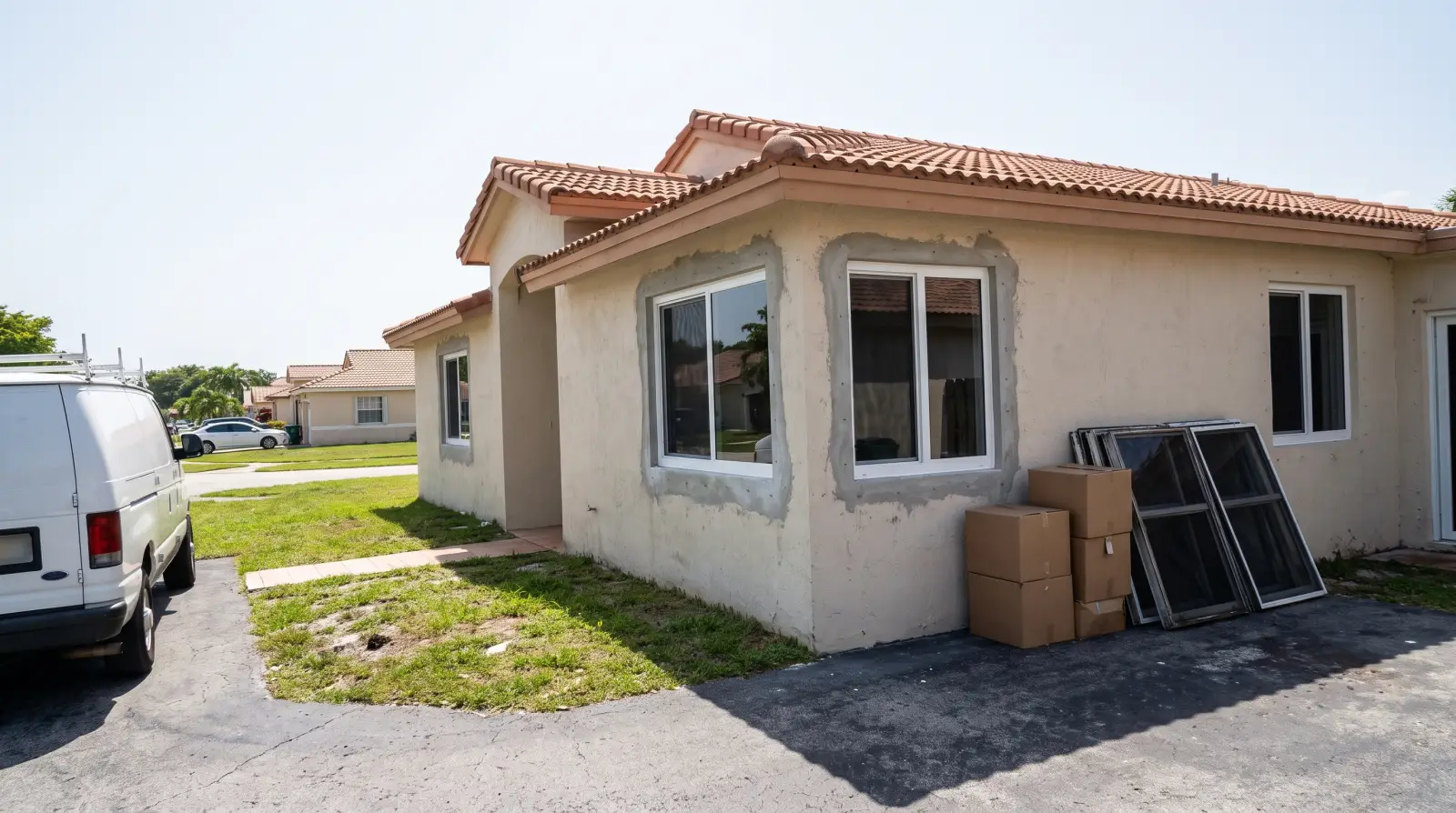 Impact windows on a single-family home in Hialeah Gardens, FL