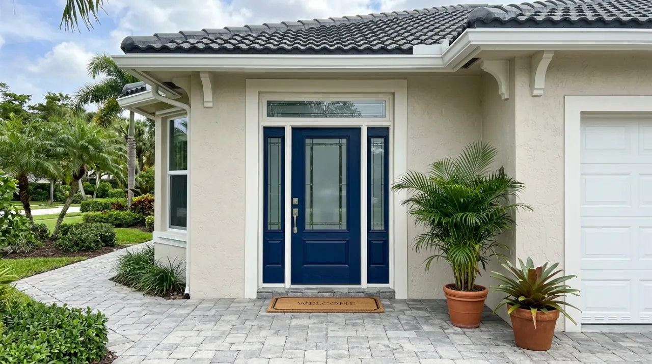 After: new front door installed