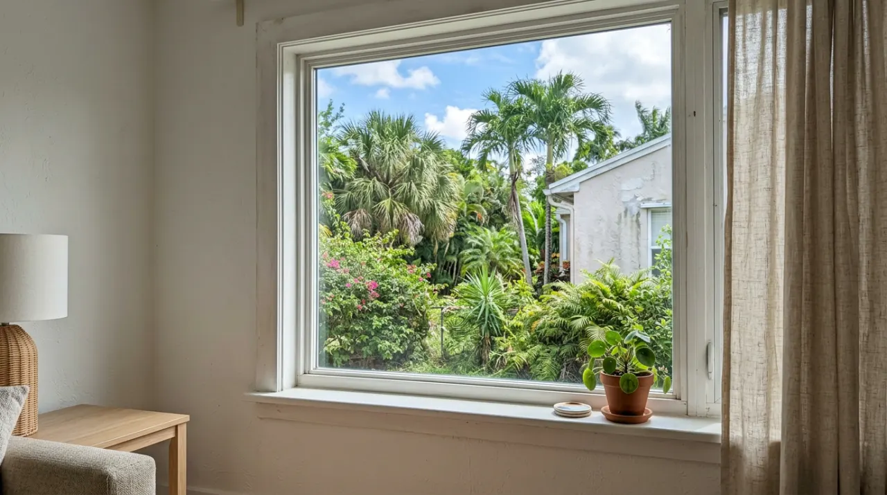 After: clear fresh window pane