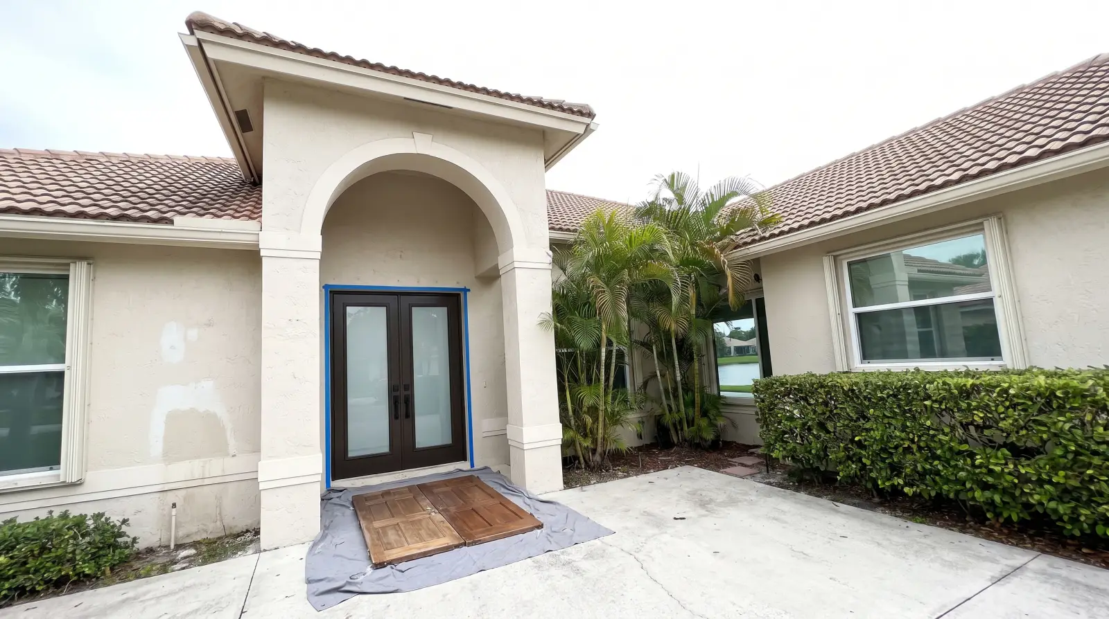 Impact front door on a home in Cooper City, FL