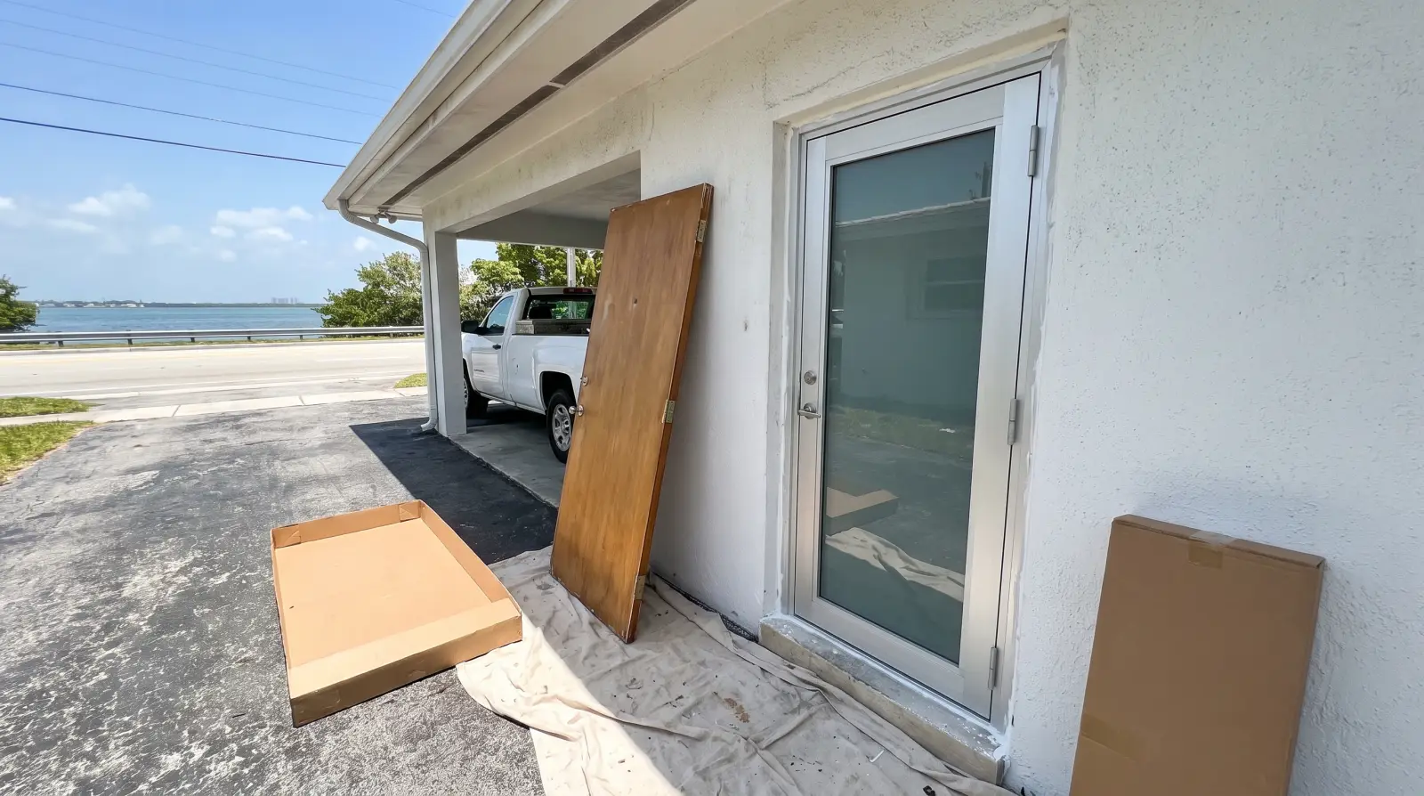 Impact front door on a home in North Miami, FL