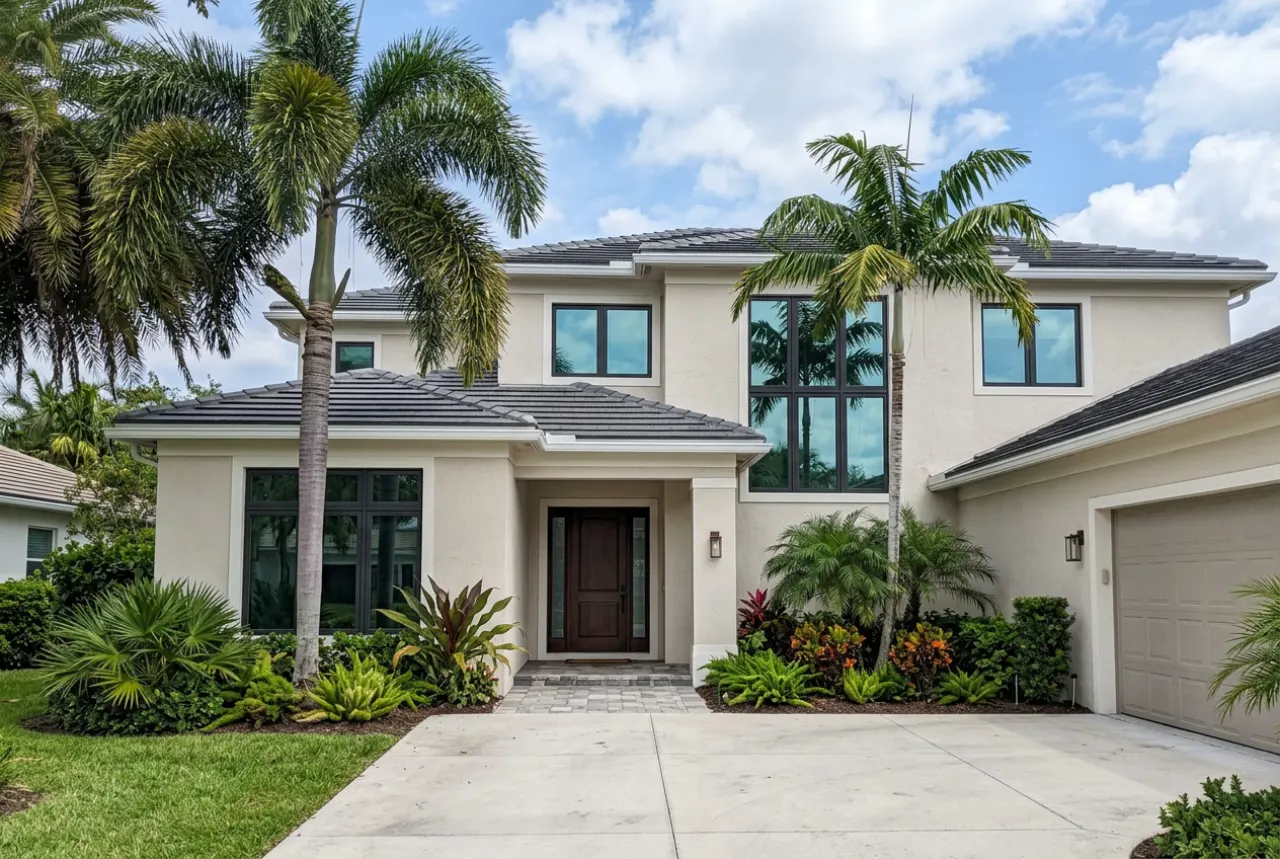 Storm-ready South Florida home with hurricane impact windows