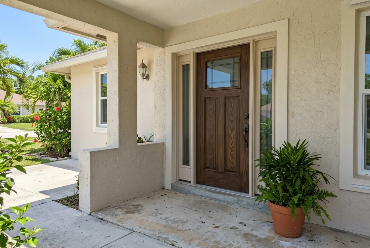 New impact front door on a South Florida home